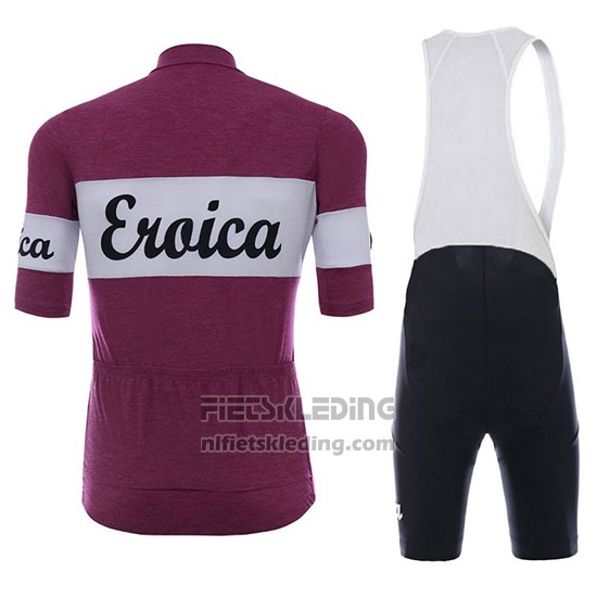 2018 Fietskleding Eroica Vino Donker Rood Korte Mouwen en Koersbroek